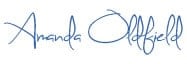 Amanda's signature - founding member of Wrought Iron & Brass Bed Co