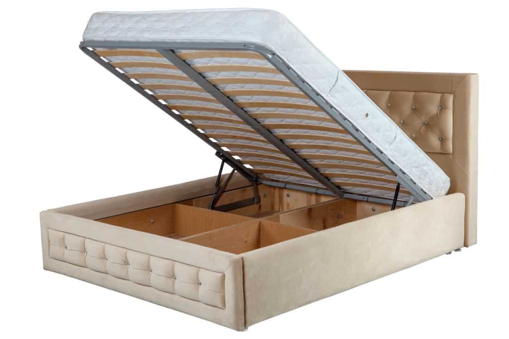 Pull up storage bed or Ottoman with bed base raised