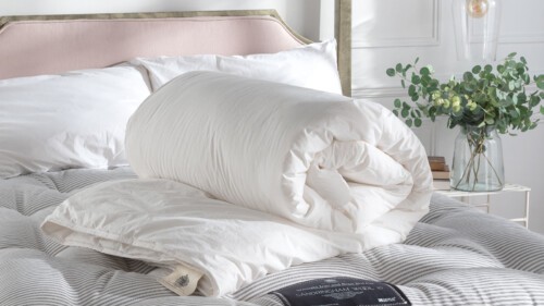 Sandringham Wool duvet lightweight rolled up