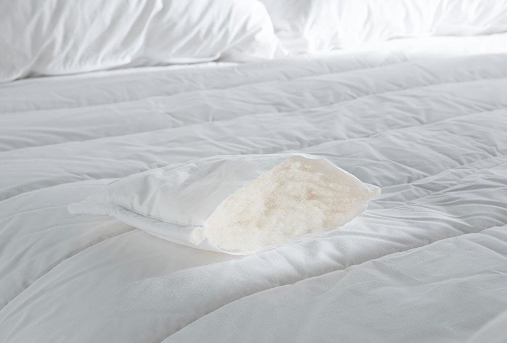british wool duvet in organic cotton cover