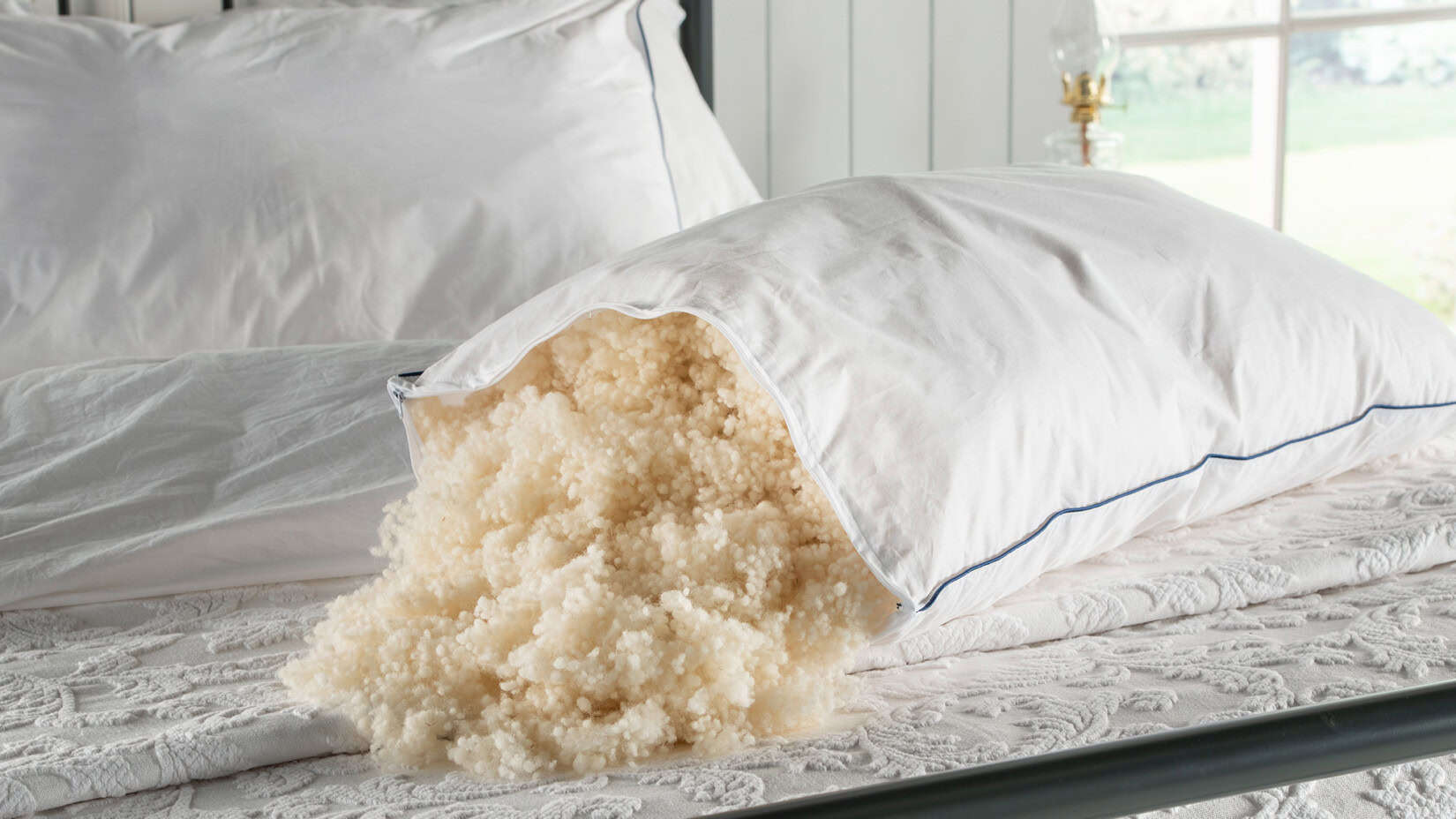 washable traceable british wool pillow