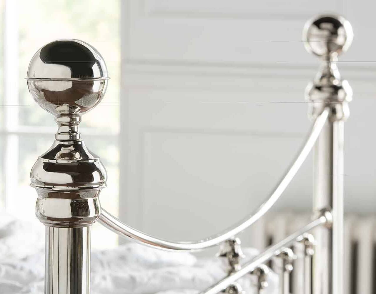 Alice nickel bed finials