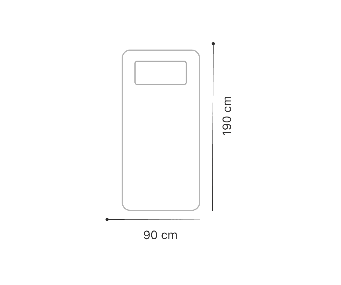 mockup of single iron beds