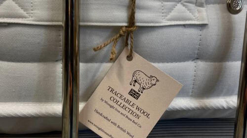 One of Wrought Iron and Brass Bed company's 100% wool mattresses. Part of our Traceable wool collection. every wool mattress enables better and healthier sleep, resulting in reduced back pain. 